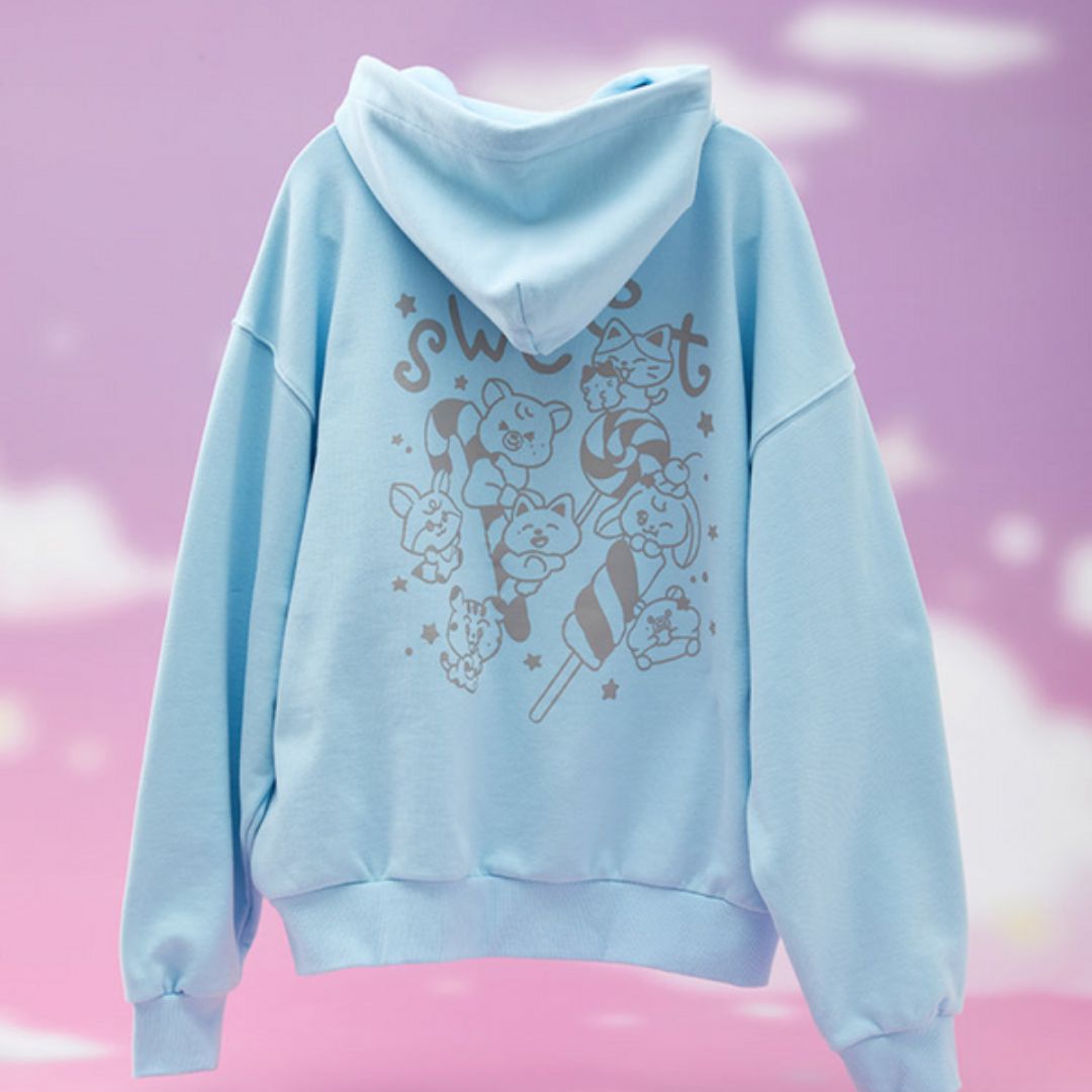 NCT Dream Sweet Dreamiez Zip-Up Hoodie — all-over character print